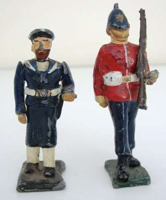'Sailor' and 'Soldier' lead figurines
