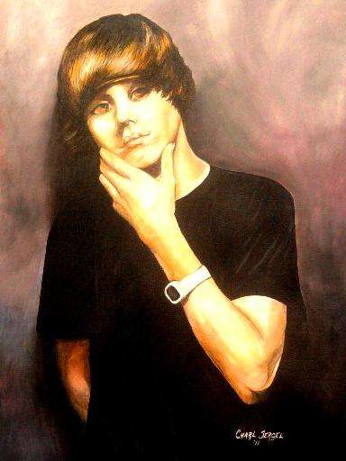 HOT JUSTIN BIEBER - Signed Original by Charl Sergel - Now here's a gift for a fan!