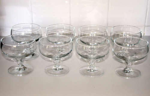 8 x Glass Serving Dishes Stemmed