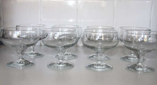 8 x Glass Serving Dishes Stemmed