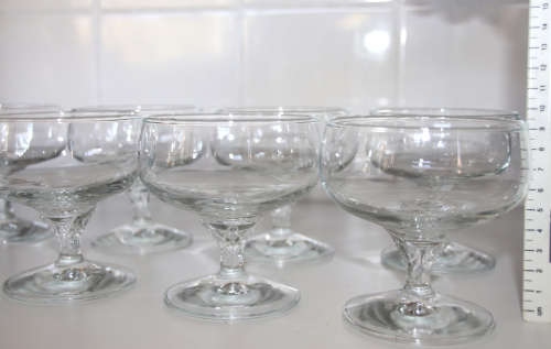 8 x Glass Serving Dishes Stemmed