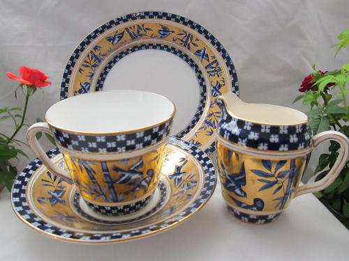 COALPORT TEA CUP, SAUCER AND CREAM JUG