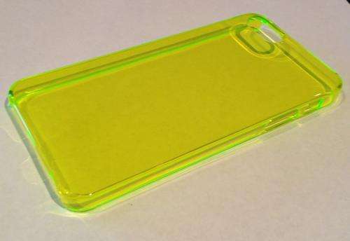 Neon Yellow hard back see through iphone 5/5s cover case