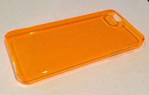 Orange hard back see through iphone 5/5s cover case