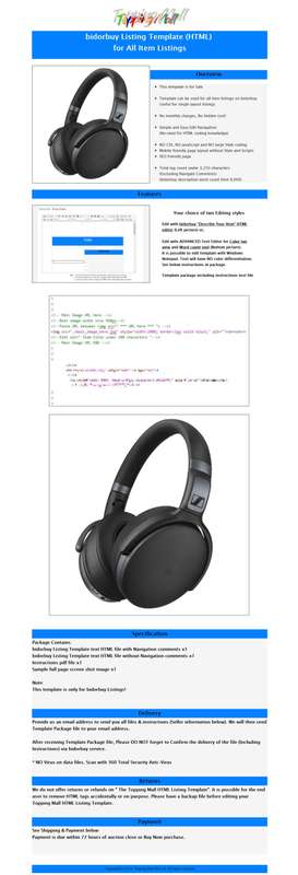 Topping Mall bidorbuy Listing Template