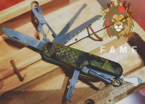 Swiss Army Style Camo Knife