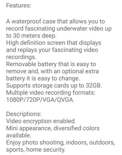 HD Sports Camera