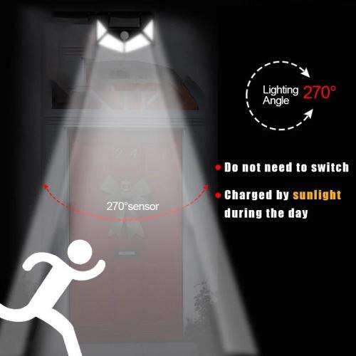 Powerful 100 LED Outdoor Sensor Light , 3 Mode Settings