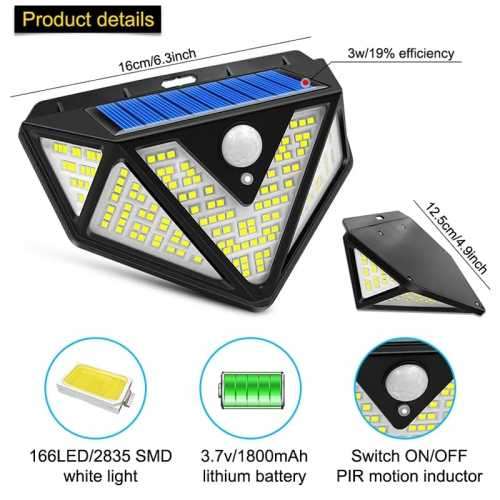 NEW!!! 166 LED Outdoor Solar Light , 3 Mode Settings