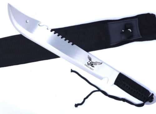 STAINLESS STEEL EAGLE MACHETE WITH POUCH