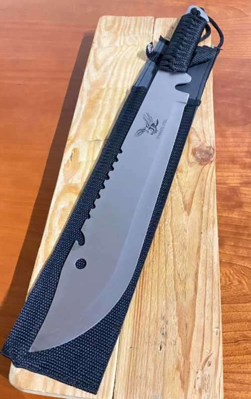 STAINLESS STEEL EAGLE MACHETE WITH POUCH