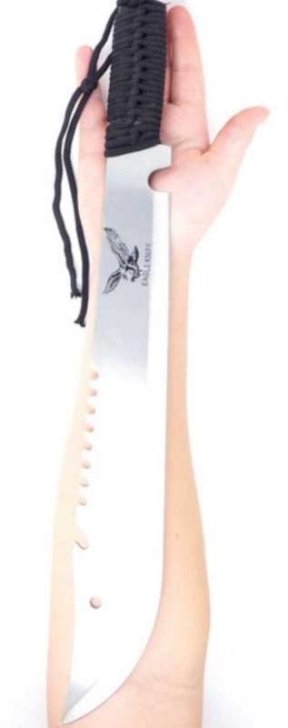 STAINLESS STEEL EAGLE MACHETE WITH POUCH