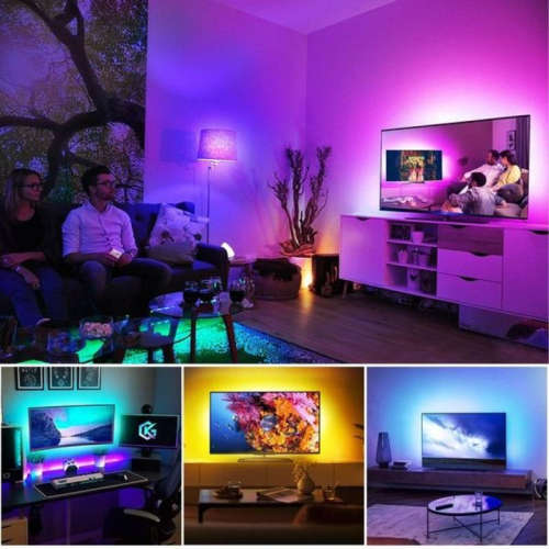 USB LED Strip Light 3 meters with Remote Control TV Back Lighting Kit