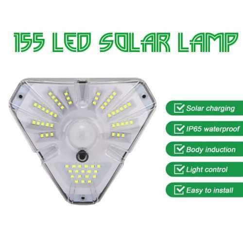 Crystal 62led solar wall rainproof ip65 activated light with 3 modes motion sensor