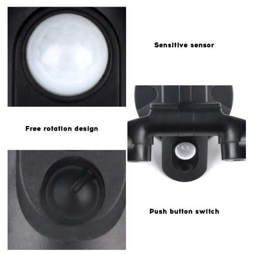 56 LEDs Solar Double Head Wall Lamp Outdoor IP65 Waterproof
