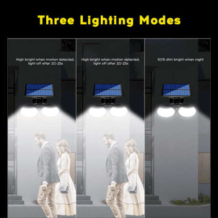 56 LEDs Solar Double Head Wall Lamp Outdoor IP65 Waterproof