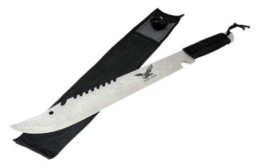 STAINLESS STEEL EAGLE MACHETE WITH POUCH