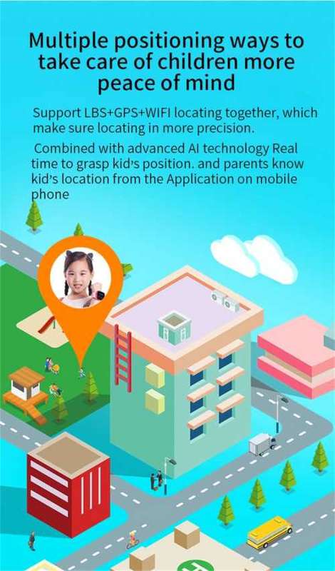 Kid Security GPS tracker Smart Watch (purple)
