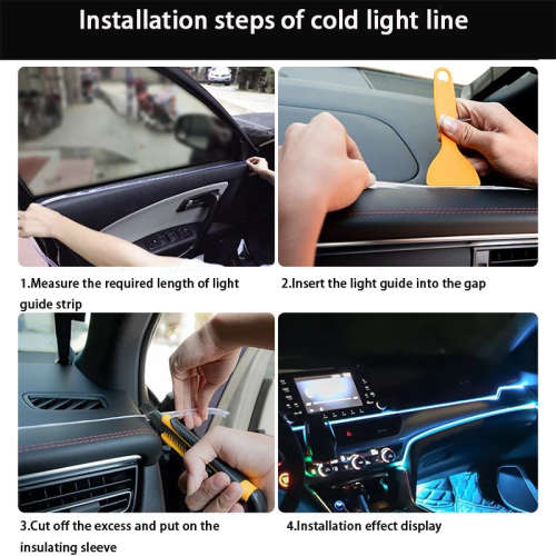 Interior Blue Car Cold Light Flexible LED Strip: Illuminate Your Ride in Style(2Meters)