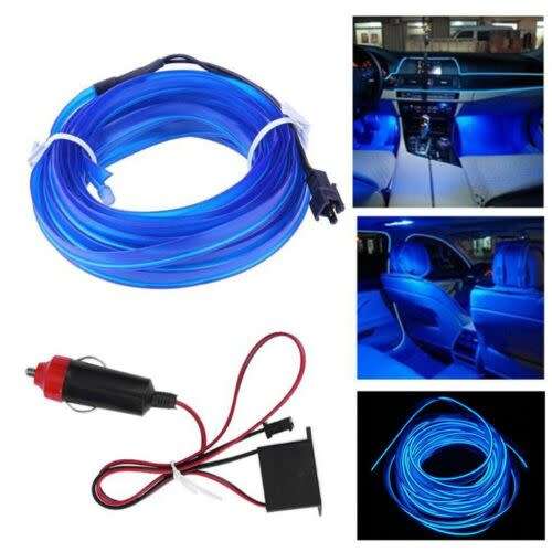 Interior Blue Car Cold Light Flexible LED Strip: Illuminate Your Ride in Style(2Meters)