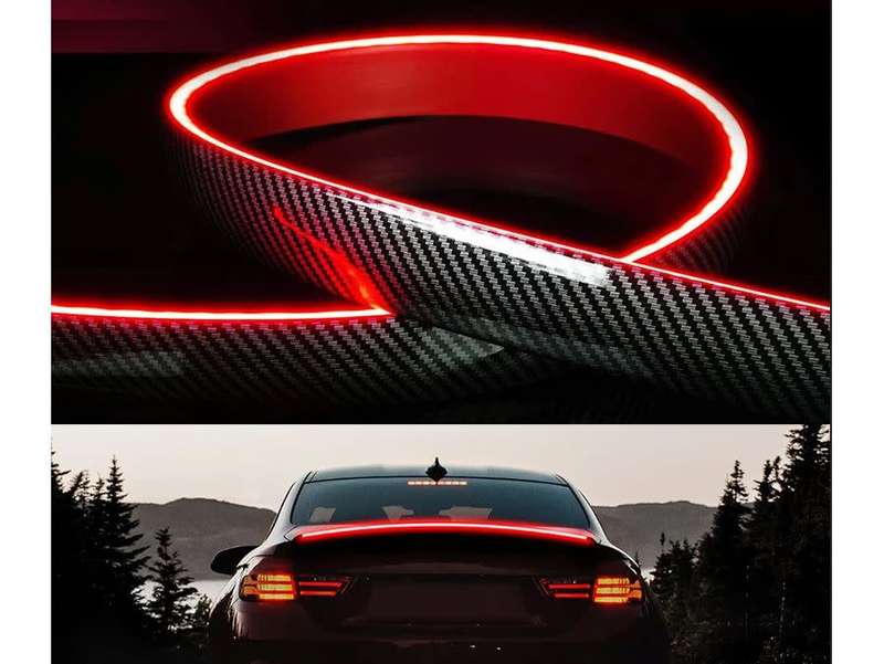 1.2 Meter LED Carbon Spoiler Universal Rear LIP Kit