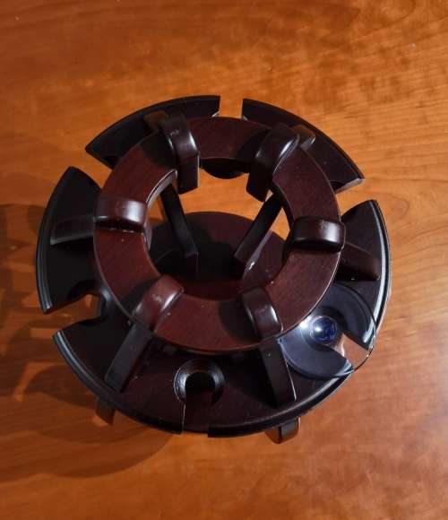 Antique wine bottle and glass stand