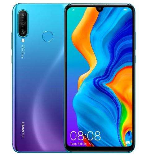 Pre owned Huawei P30 Lite 128GB, 4GB Ram single sim Peacock Blue