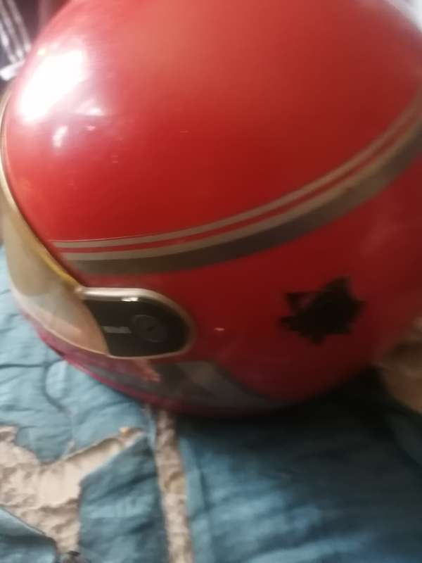 Pre-owned Vintage Red Kiwi  Motorcycle Helmet