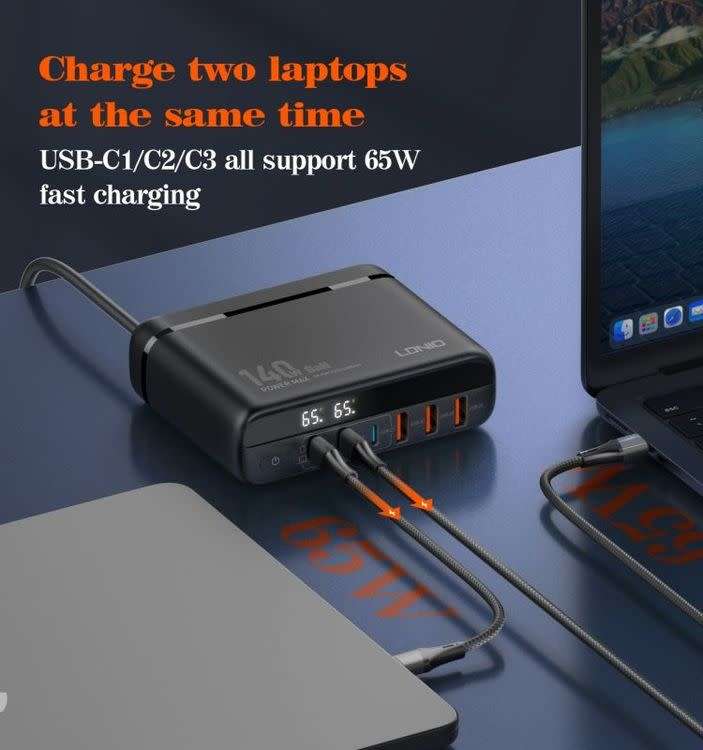 140W Super Fast Multiport Changer Station LDNIO A6140C 6 Ports