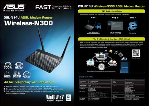 ASUS DSL-N14U Wireless Router | DSL-N14U