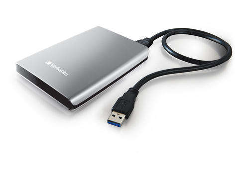 The SPEEDY Verbatim 1TB Portable Hard Drive  - 2.5" USB 3.0 - Silver