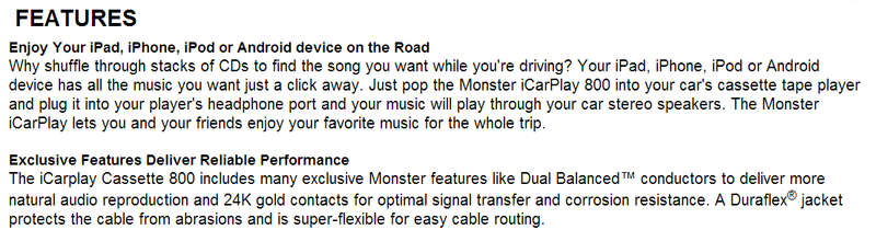Monster Car Cassette Adapter