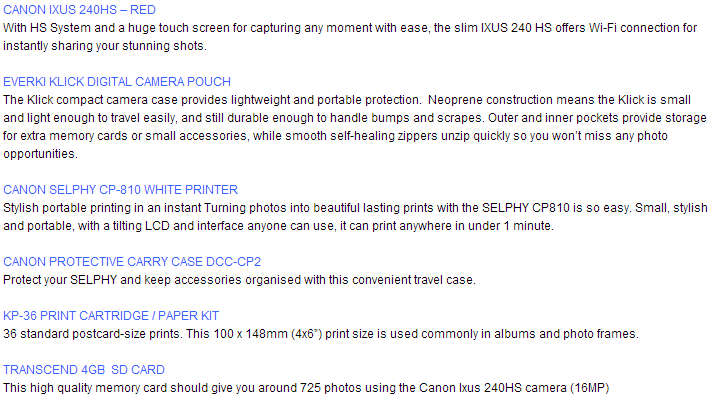 Canon combo