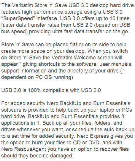 Verbatim Hard Drive - 1TB
