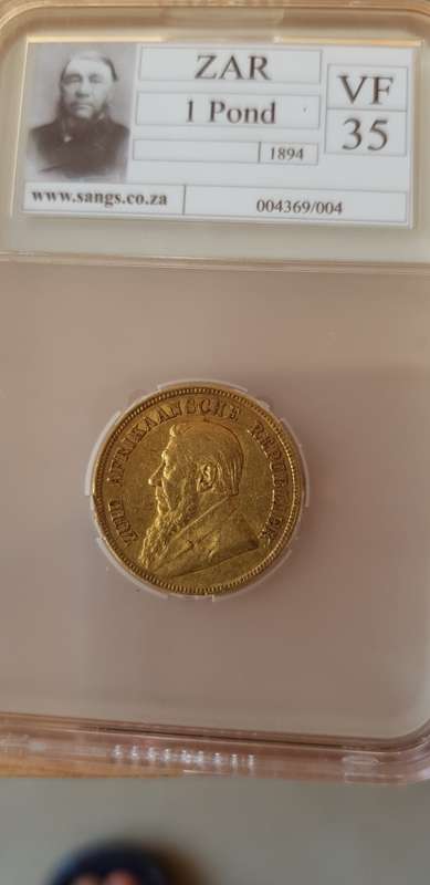 1894 ZAR Gold Kruger Pond 7.98 grams