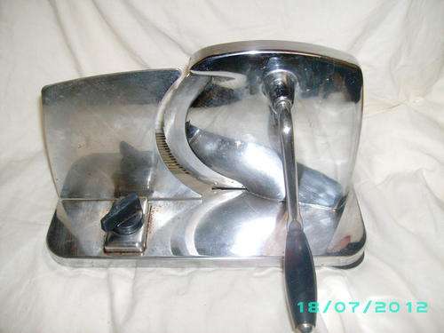 VERY OLD STAINLESS STEEL BREAD SLICER