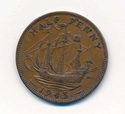 Extremely Rare (I am Told) Mint of 1943 Half Penny