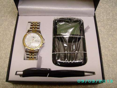 WATCH GIFT SET ** TEC Mens Watch, Calculator and Pen in Presentation Box**
