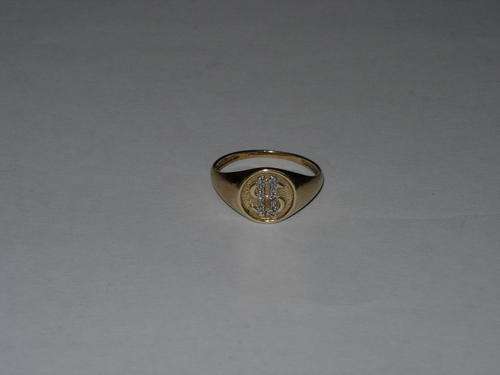 Very Nice 9ct Gold "dollar sign" Ring