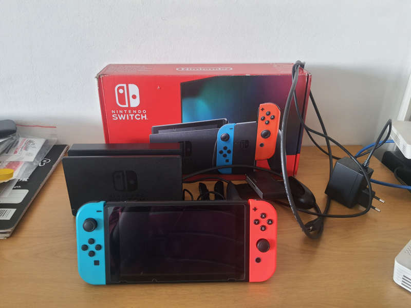 Nintendo Switch (Red Box) with Accessories + Pokemon Brilliant Diamond