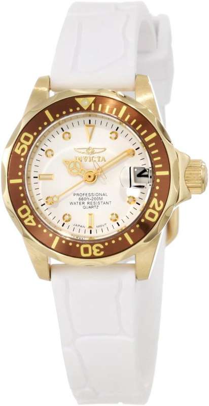 Invicta Women's 11564 Pro Diver Mini White Dial White Polyurethane Watch