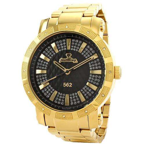 **R18999**JBW-Just Bling Men's JB-6225-C "562" Pave Dial 18K Gold-Plated Diamond Watch