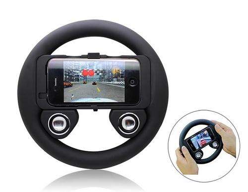 2 in 1 Game Wheel Controller with Speaker Gamepad Controller For iPhone4G 4GS 4S