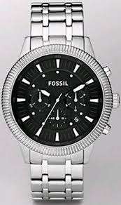 Fossil Chronograph Date Silver 50m Mens Watch FS4589