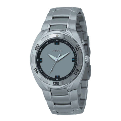FOSSIL BIG TIC WATCH STAINLESS STEEL. 41mm DIAL EXCELLENT CONDITION
