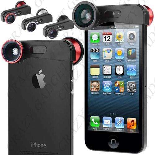 iPhone 5s/5 3-in-1 Z Shaped Mobile Telephoto Lens with Fish Eye/ Macro/ Wide Angle Lens