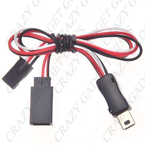 20CM Mini USB to AV Output Cable with External 5V Power Supply Input for GoPro 3