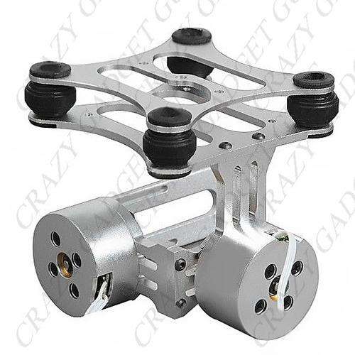 2-Axis Aluminum Brushless Camera Mount Gimbal w/ Motor for Gopro Hero 3