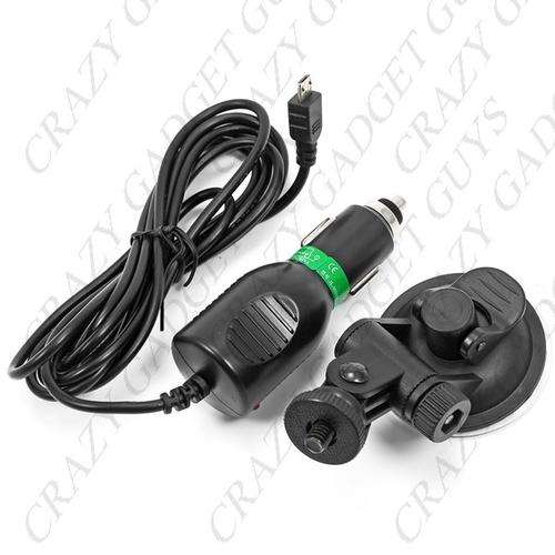 Car Charger with Suction Cup Holder for GoPro Hero DV SJ4000