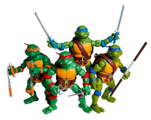Teenage Mutant Ninja Turtles Figures Dolls x4